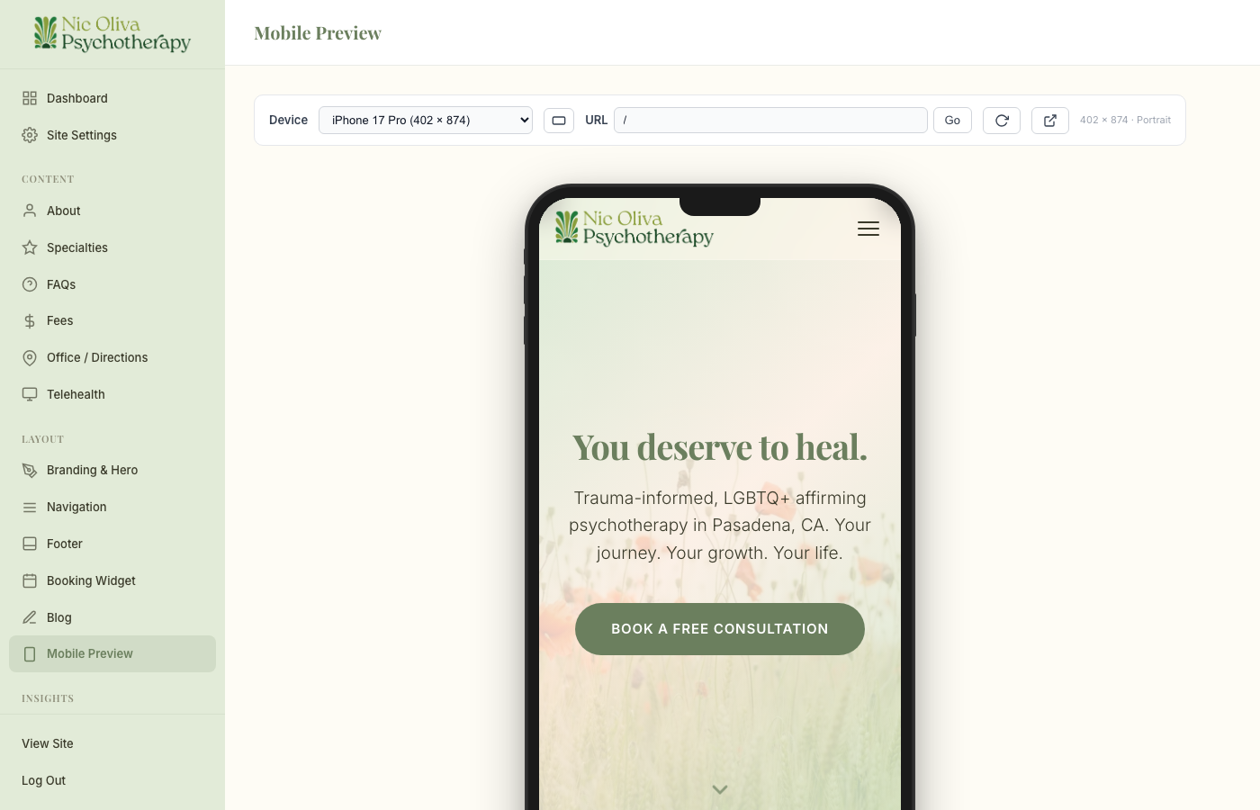 Mobile Preview tool